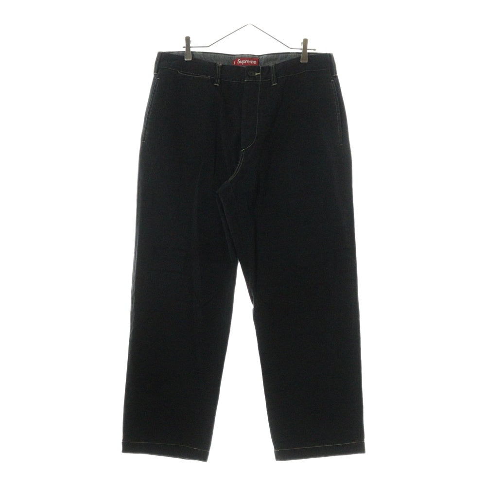 SUPREME(シュプリーム) 24AW Chino Pant Overdyed Labels オーバーダイ レーベル チノ ワークパンツ ブラック