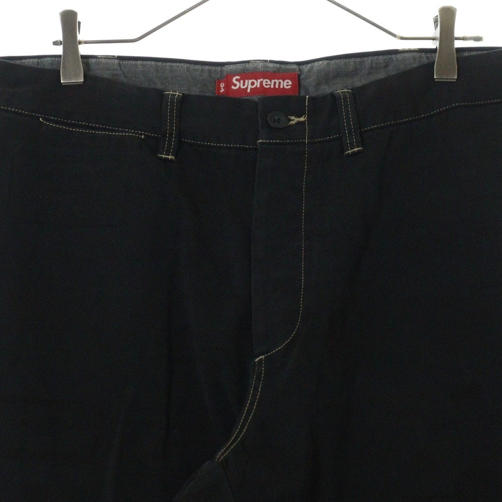SUPREME(シュプリーム) 24AW Chino Pant Overdyed Labels オーバーダイ レーベル チノ ワークパンツ ブラック