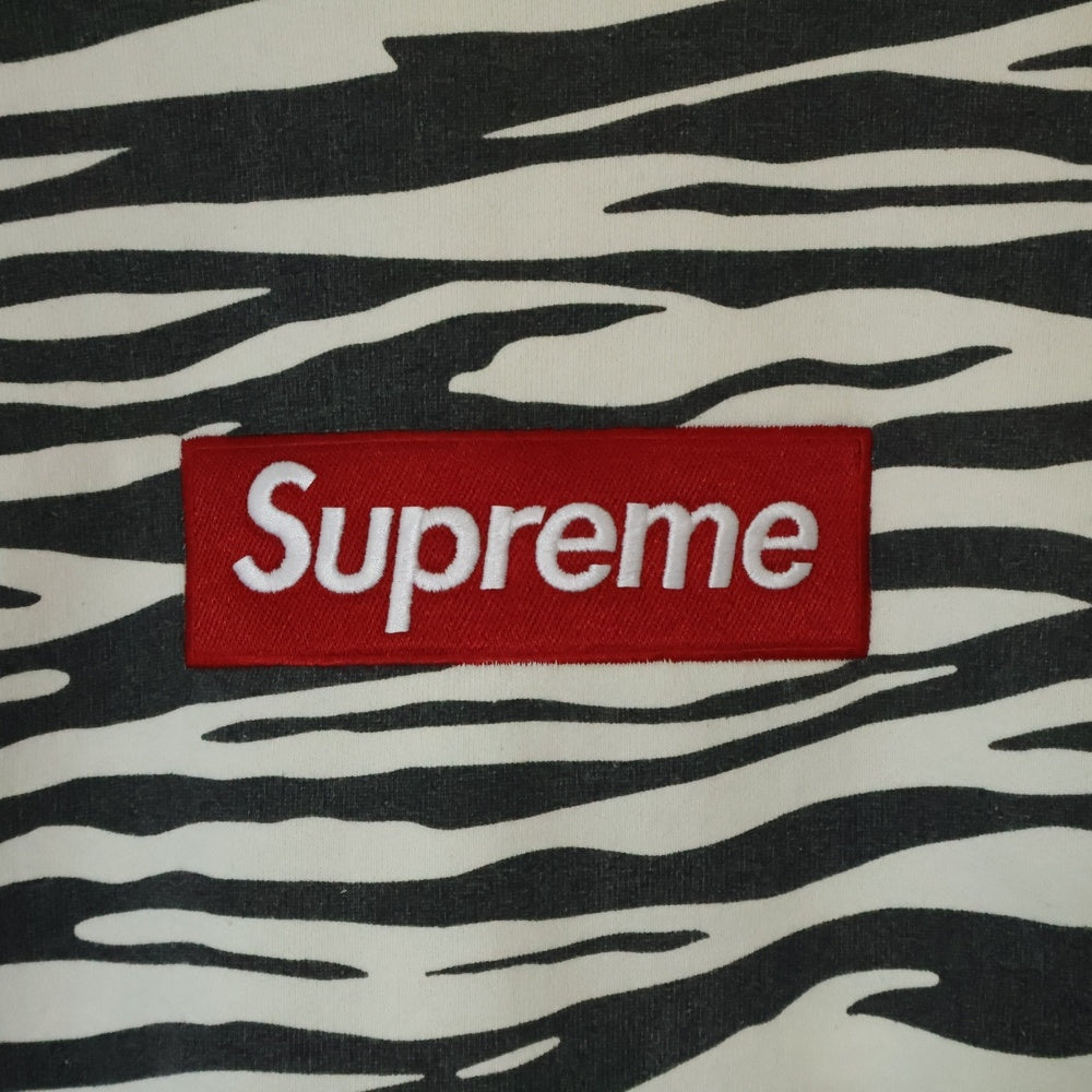 SUPREME(シュプリーム) 22AW Box Logo Crewneck Sweatshirt ゼブラ ボックスロゴ クルーネック スウェット トレーナー ブラック/ホワイト