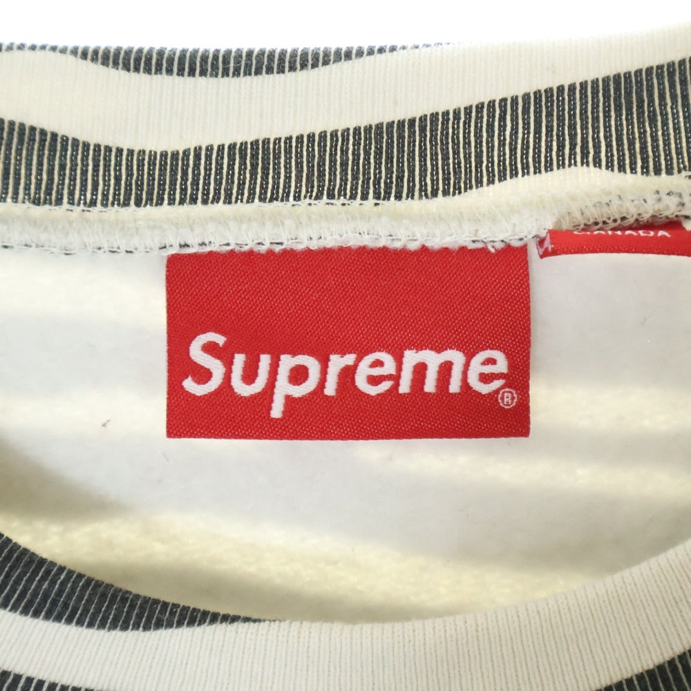SUPREME(シュプリーム) 22AW Box Logo Crewneck Sweatshirt ゼブラ ボックスロゴ クルーネック スウェット トレーナー ブラック/ホワイト