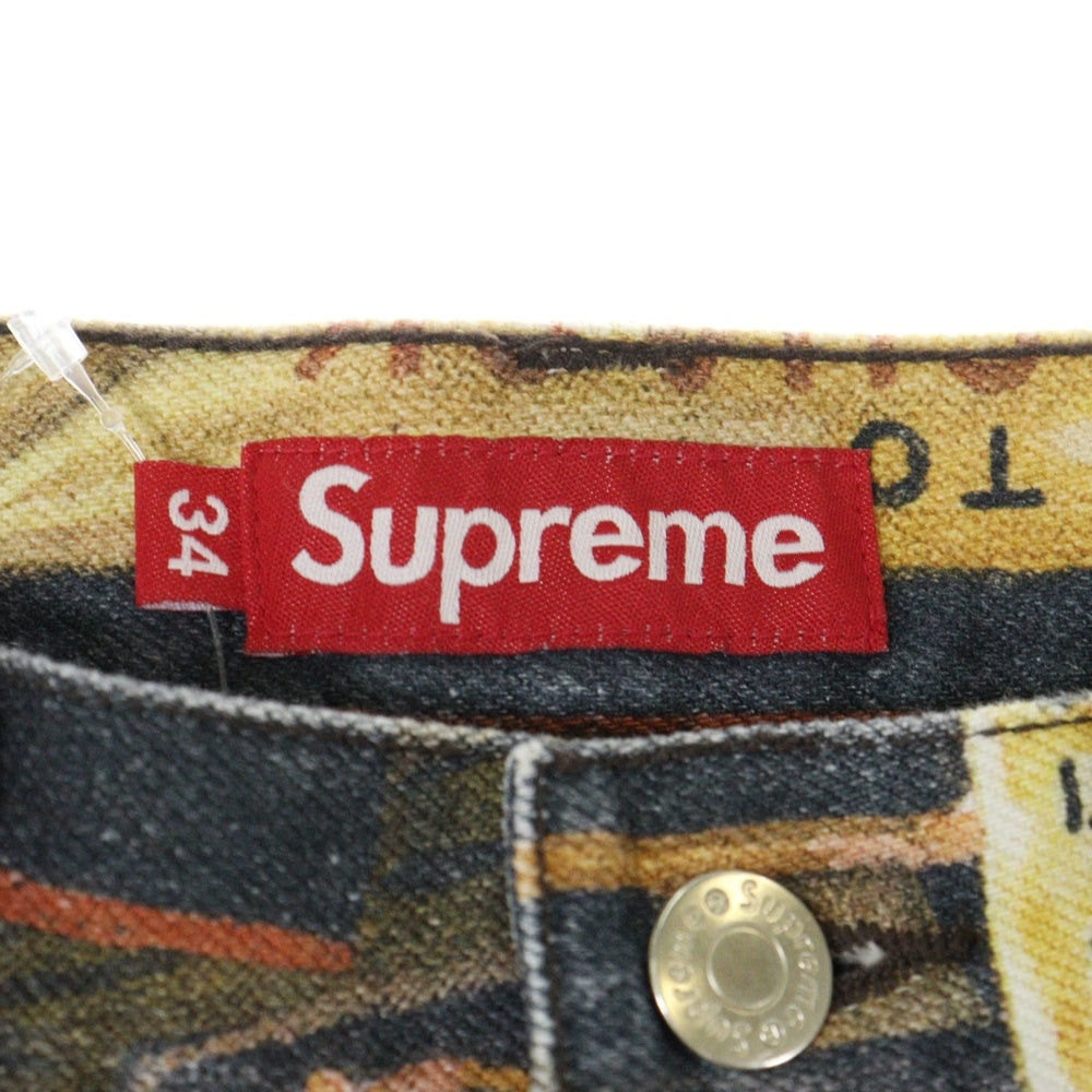 SUPREME(シュプリーム) 25SS Ernie Barnes Baggy Short Dance アーニーバーンズ ダンス クラシックロゴ デニム バギーショーツ ハーフパンツ マルチカラー