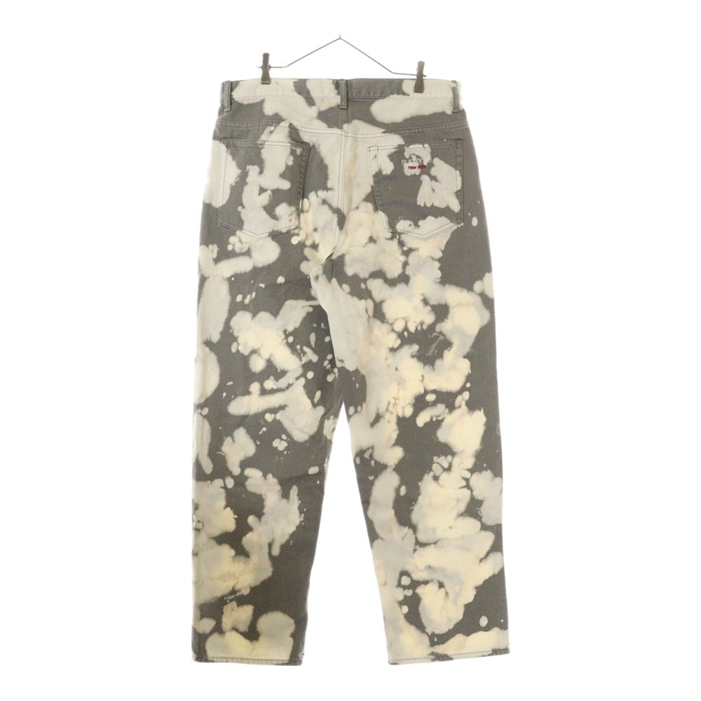 SUPREME(シュプリーム) 25SS Baggy Jean bleach バギー ジーンズ ブリーチ デニム パンツ グレー/ホワイト