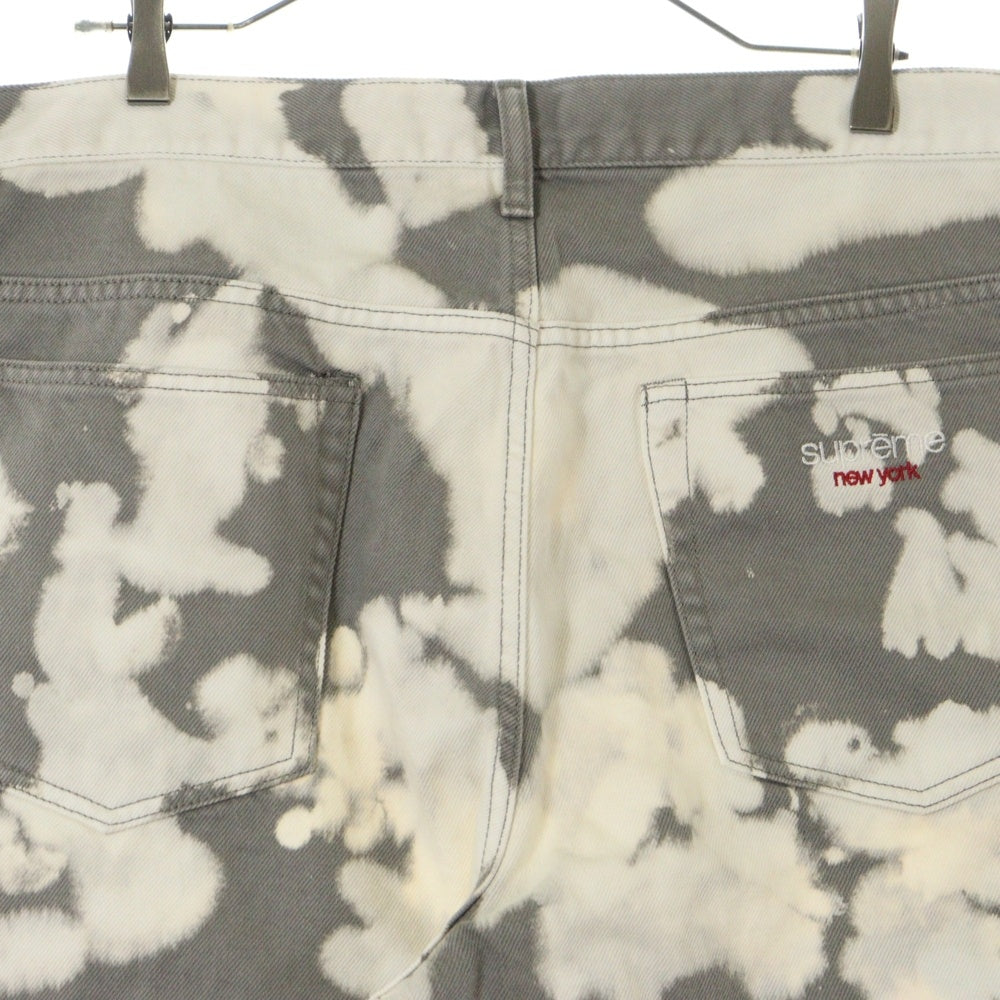 SUPREME(シュプリーム) 25SS Baggy Jean bleach バギー ジーンズ ブリーチ デニム パンツ グレー/ホワイト
