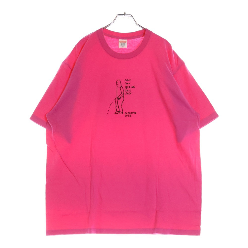SUPREME(シュプリーム) 25SS Piss Tee ピス プリント 半袖カットソー Tシャツ ピンク
