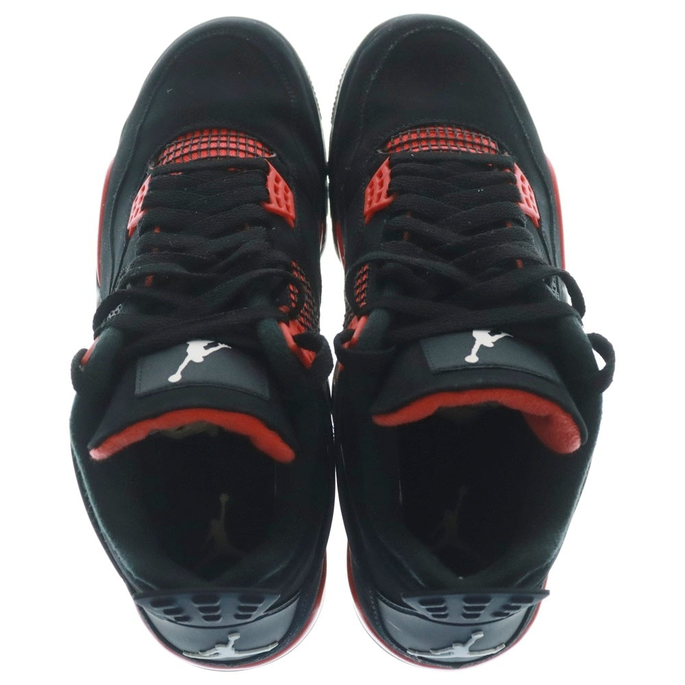 NIKE(ナイキ) AIR JORDAN 4 RETRO RED THUNDER エアジョーダン4 レッドサンダー ハイカットスニーカー ブラック/レッド US11/29cm CT8527-016