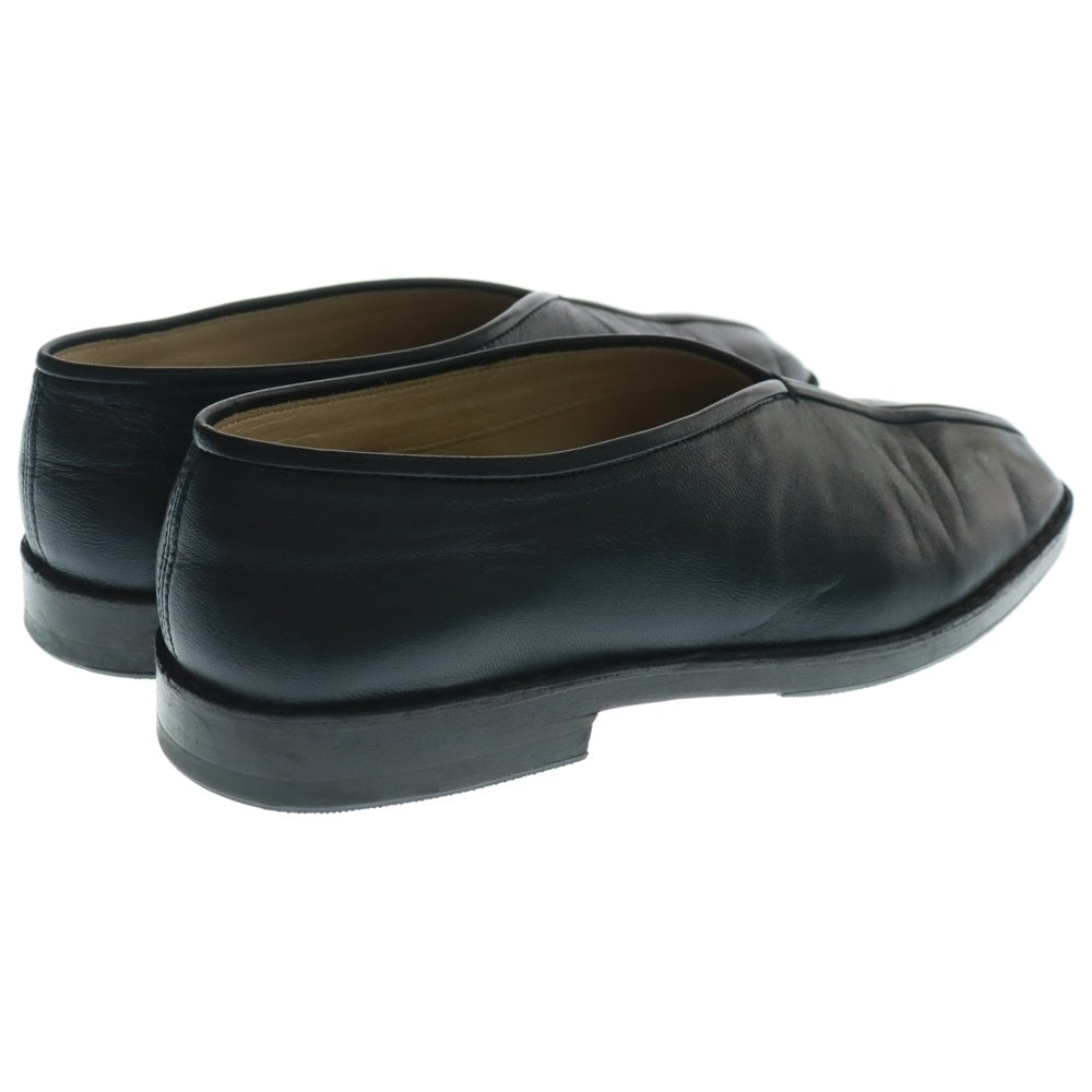 LEMAIRE(ルメール) Frat Piped Slippers フラットパイプド スリッパー レザースリッポン ミュール ローカットシューズ ブラック