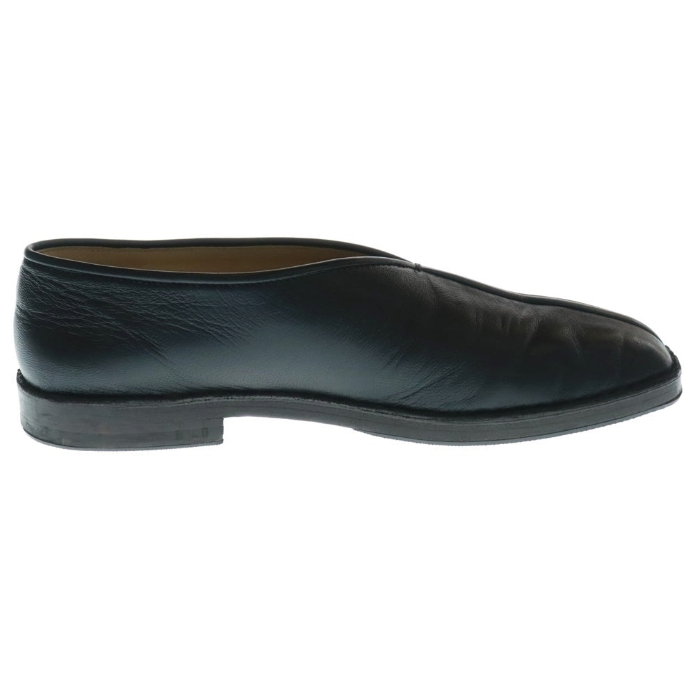 LEMAIRE(ルメール) Frat Piped Slippers フラットパイプド スリッパー レザースリッポン ミュール ローカットシューズ ブラック