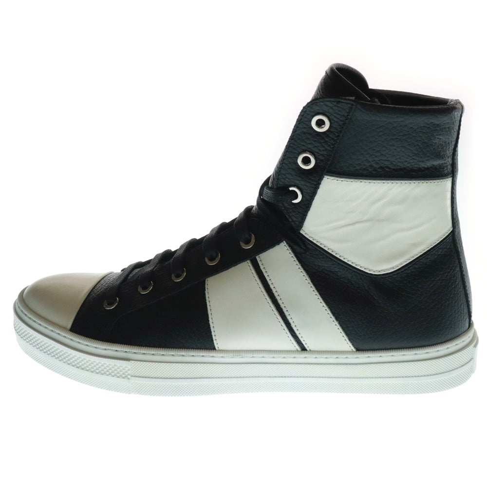 AMIRI(アミリ) SUNSET SNEAKER サンセット バイカラー レザー ハイカットスニーカー ブラック/ホワイト MSSUN-LTH
