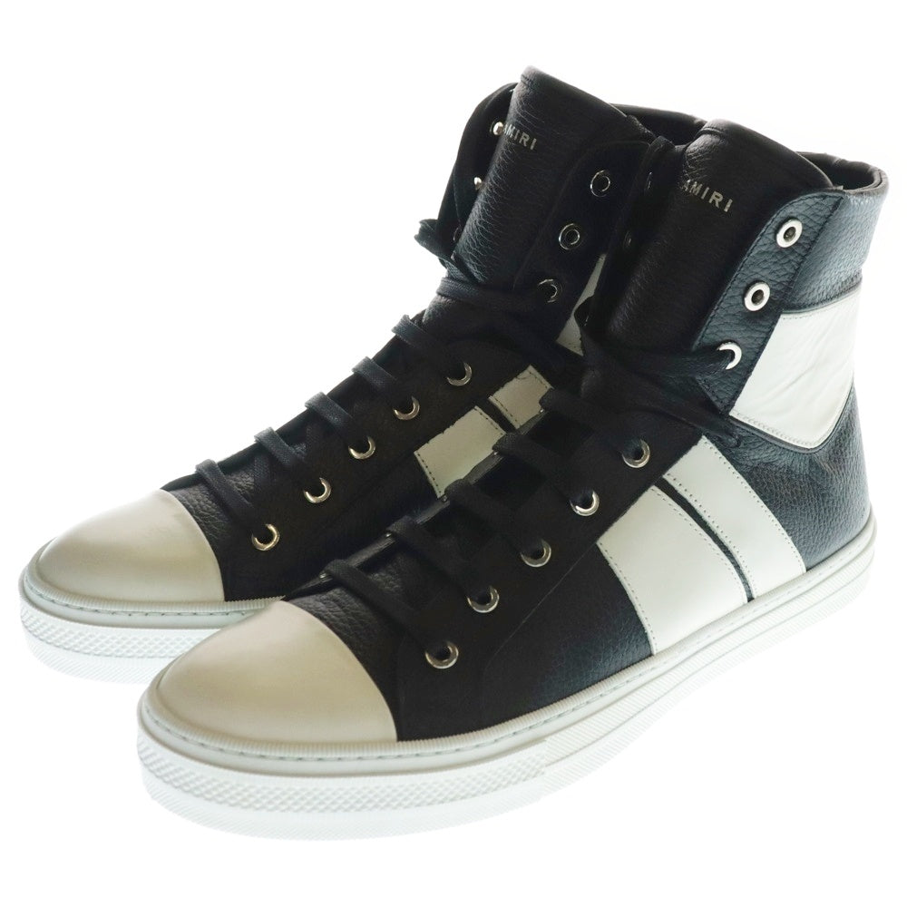 AMIRI(アミリ) SUNSET SNEAKER サンセット バイカラー レザー ハイカットスニーカー ブラック/ホワイト MSSUN-LTH