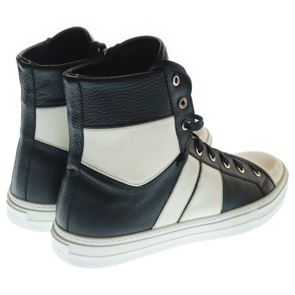 AMIRI(アミリ) SUNSET SNEAKER サンセット バイカラー レザー ハイカットスニーカー ブラック/ホワイト MSSUN-LTH