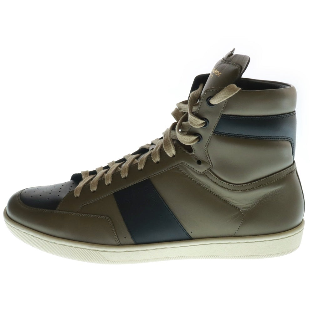 SAINT LAURENT PARIS(サンローランパリ) SIGNATURE COURT CLASSIC シグネチャー コート クラシック ハイカットスニーカー ブラウン/ブラック 418026 CN440 2966