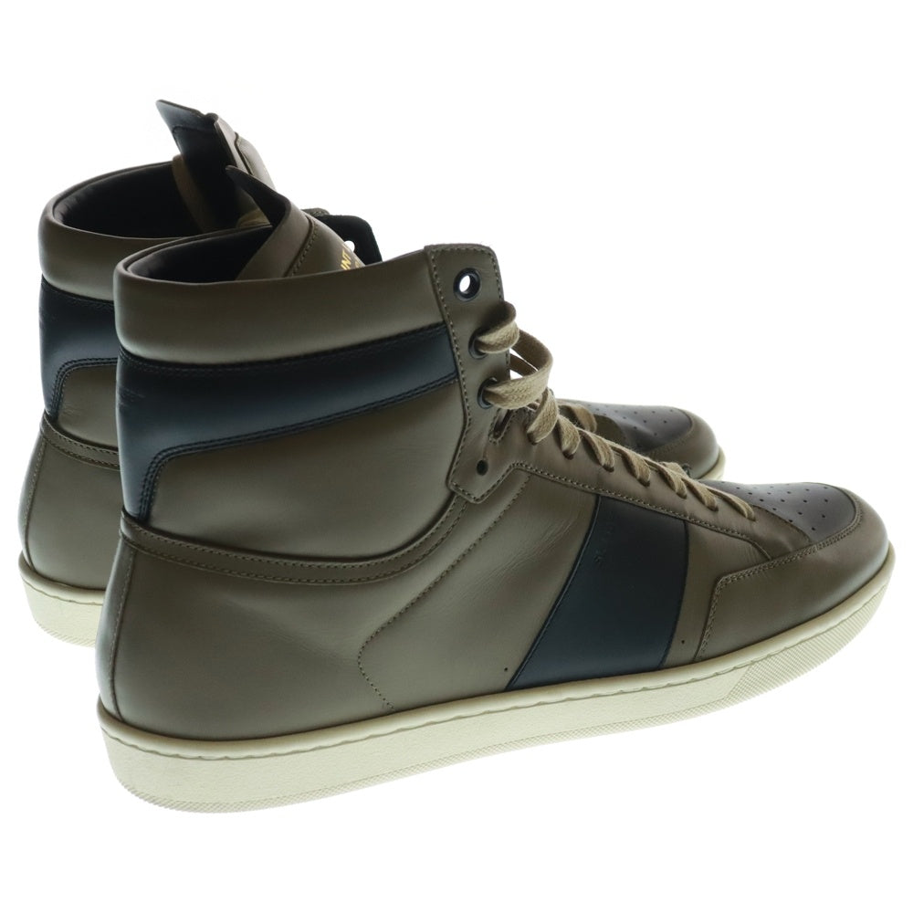 SAINT LAURENT PARIS(サンローランパリ) SIGNATURE COURT CLASSIC シグネチャー コート クラシック ハイカットスニーカー ブラウン/ブラック 418026 CN440 2966