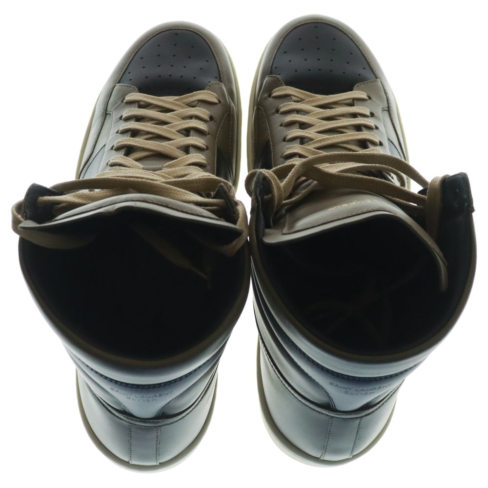 SAINT LAURENT PARIS(サンローランパリ) SIGNATURE COURT CLASSIC シグネチャー コート クラシック ハイカットスニーカー ブラウン/ブラック 418026 CN440 2966