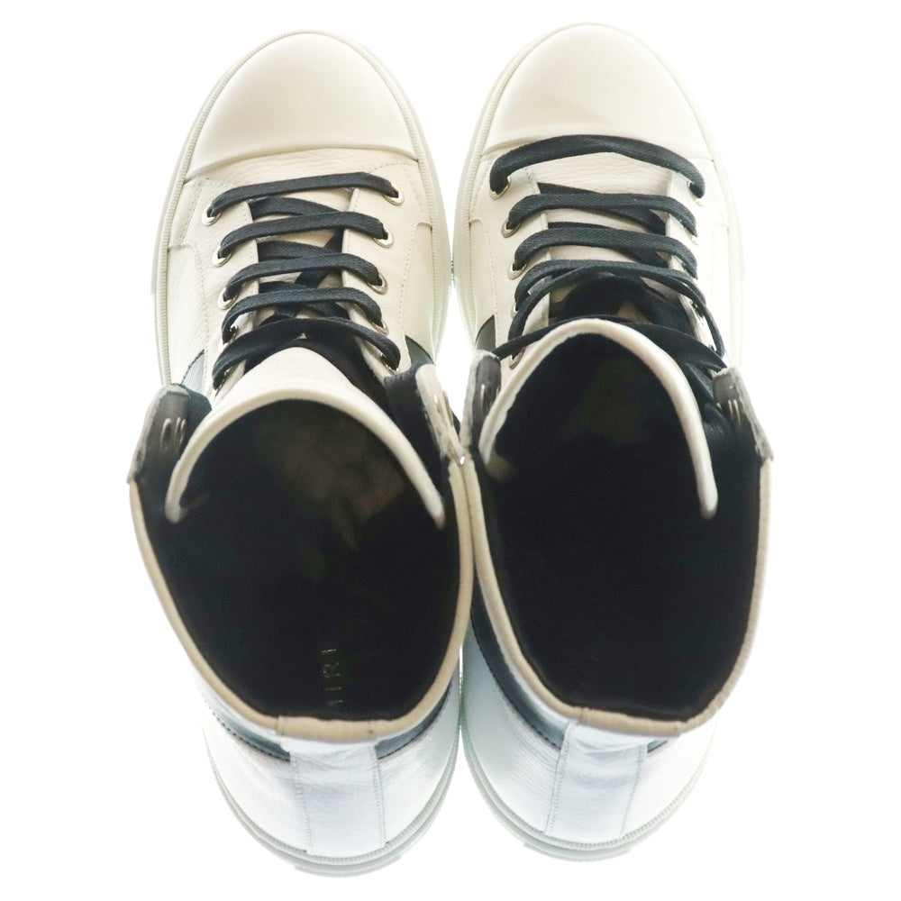 AMIRI(アミリ) SUNSET SNEAKER サンセット バイカラー レザー ハイカットスニーカー ホワイト/ブラック MSSUN-LTH
