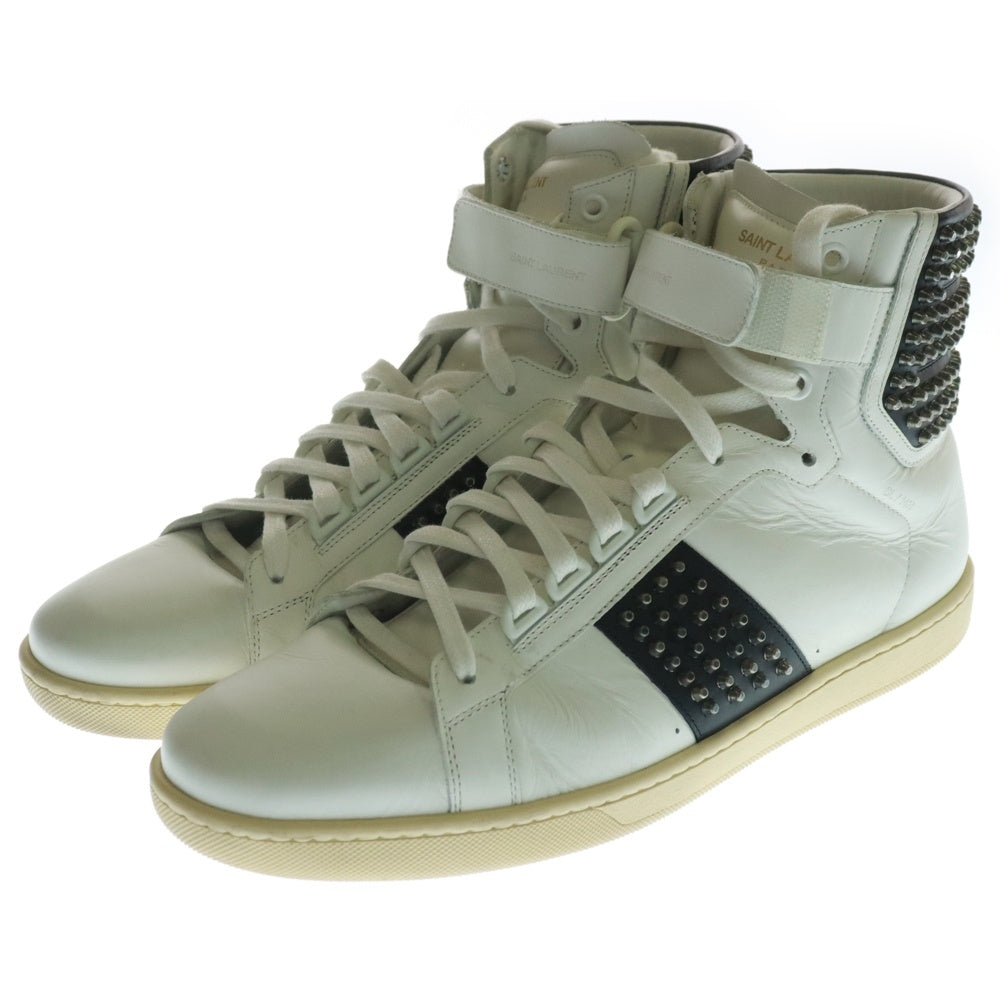 SAINT LAURENT PARIS(サンローランパリ) COURT CLASSIC SL コートクラシック スタッズ ハイカットスニーカー ホワイト/ブラック 361275