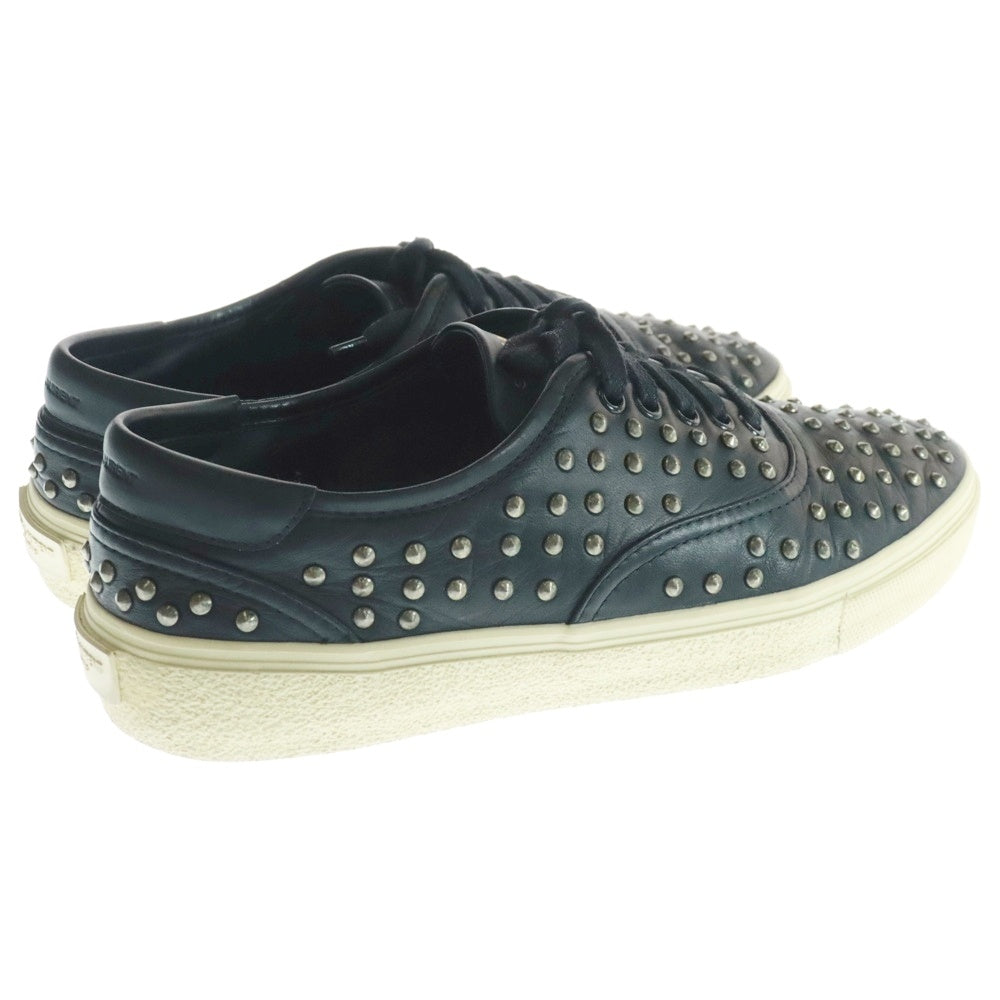SAINT LAURENT PARIS(サンローランパリ) スペイン製 スタッズ レザー ローカットスニーカー ブラック 361279