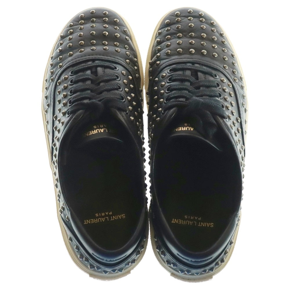 SAINT LAURENT PARIS(サンローランパリ) スペイン製 スタッズ レザー ローカットスニーカー ブラック 361279