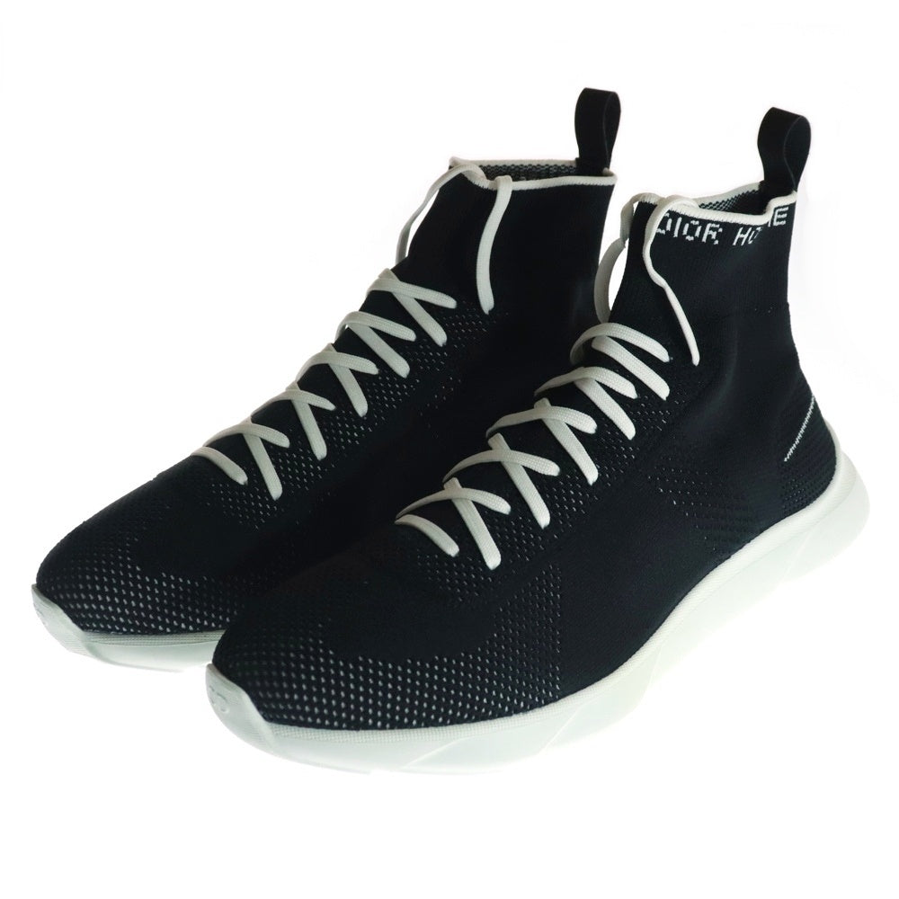 Dior HOMME(ディオールオム) 18SS B21 テクニカルニット ハイカット ソックススニーカー ブラック 3SN224YAE