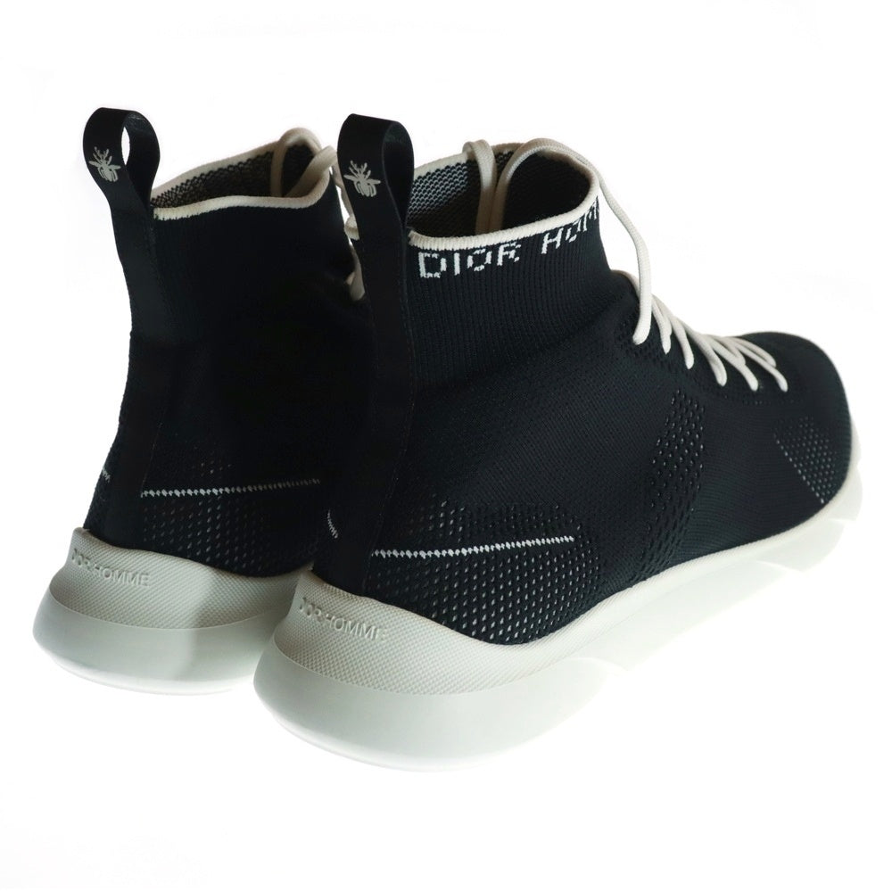 Dior HOMME(ディオールオム) 18SS B21 テクニカルニット ハイカット ソックススニーカー ブラック 3SN224YAE