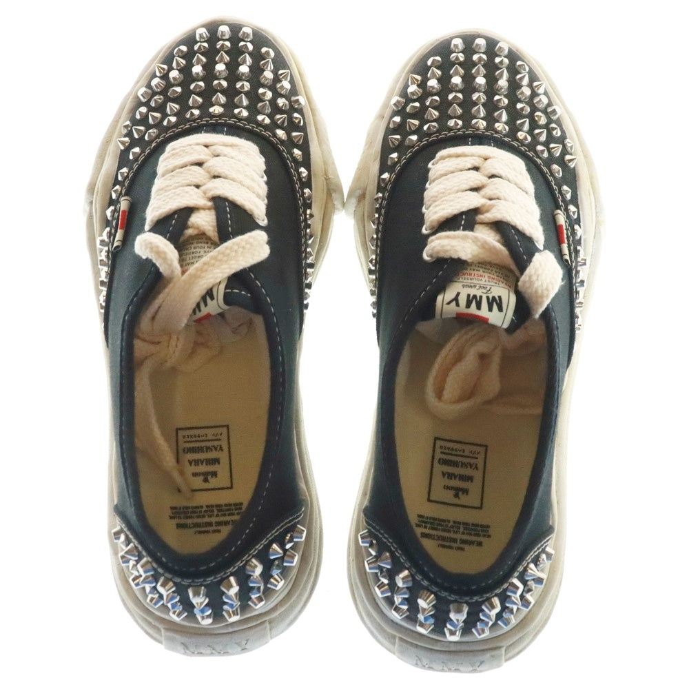 MAISON MIHARAYASUHIRO(メゾンミハラヤスヒロ) BAKER STUDDED LOW ベイカー スタッズ ローカットスニーカー ブラック/ホワイト/シルバー A13FW736