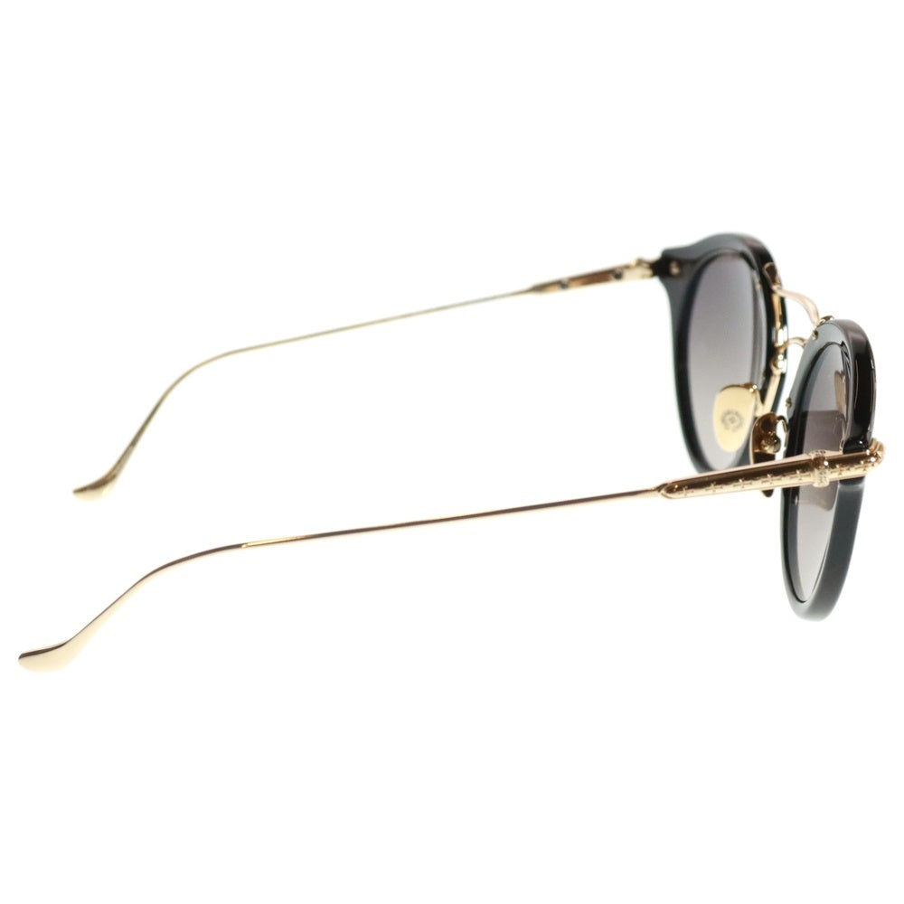 CHROME HEARTS(クロムハーツ) EVAGASABLELISTIC ゴールドテンプル ボストンフレーム カラーレンズ サングラス メガネ 眼鏡 ブラック/ゴールド
