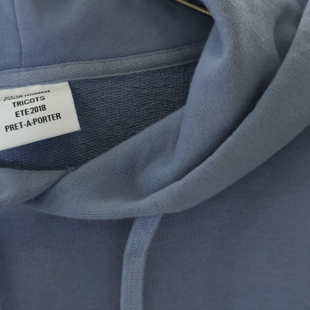 VETEMENTS(ヴェトモン) 18SS UNICORN PRINTE OVERSIZED HOODIE ユニコーンプリント オーバーサイズ スウェット プルオーバーパーカー ライトブルー MSS18TR70