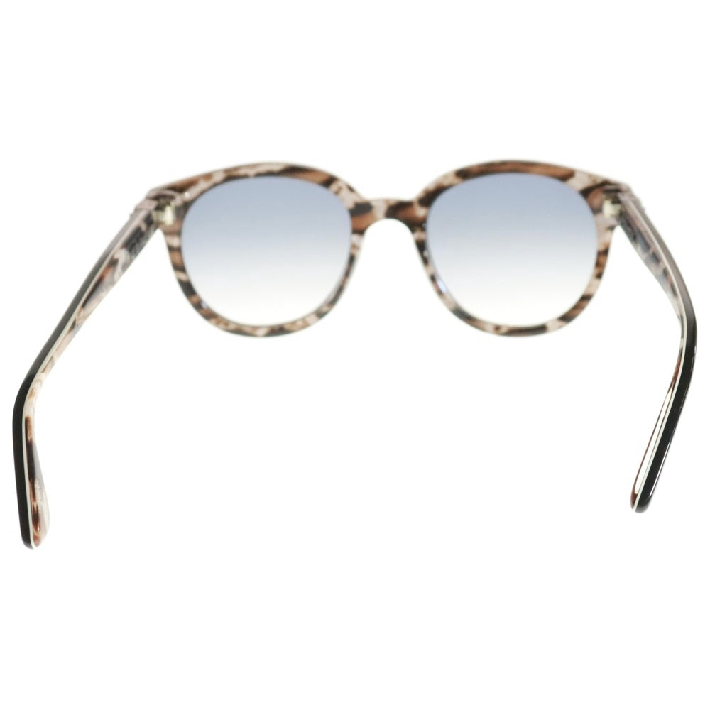 CHROME HEARTS(クロムハーツ) SQUIBJIBBLER CHプラス レオパードハーフリム カラーレンズ サングラス メガネ 眼鏡 ブラック/ブラウン