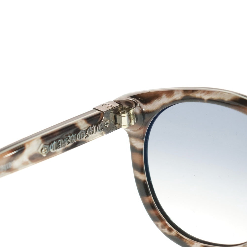 CHROME HEARTS(クロムハーツ) SQUIBJIBBLER CHプラス レオパードハーフリム カラーレンズ サングラス メガネ 眼鏡 ブラック/ブラウン