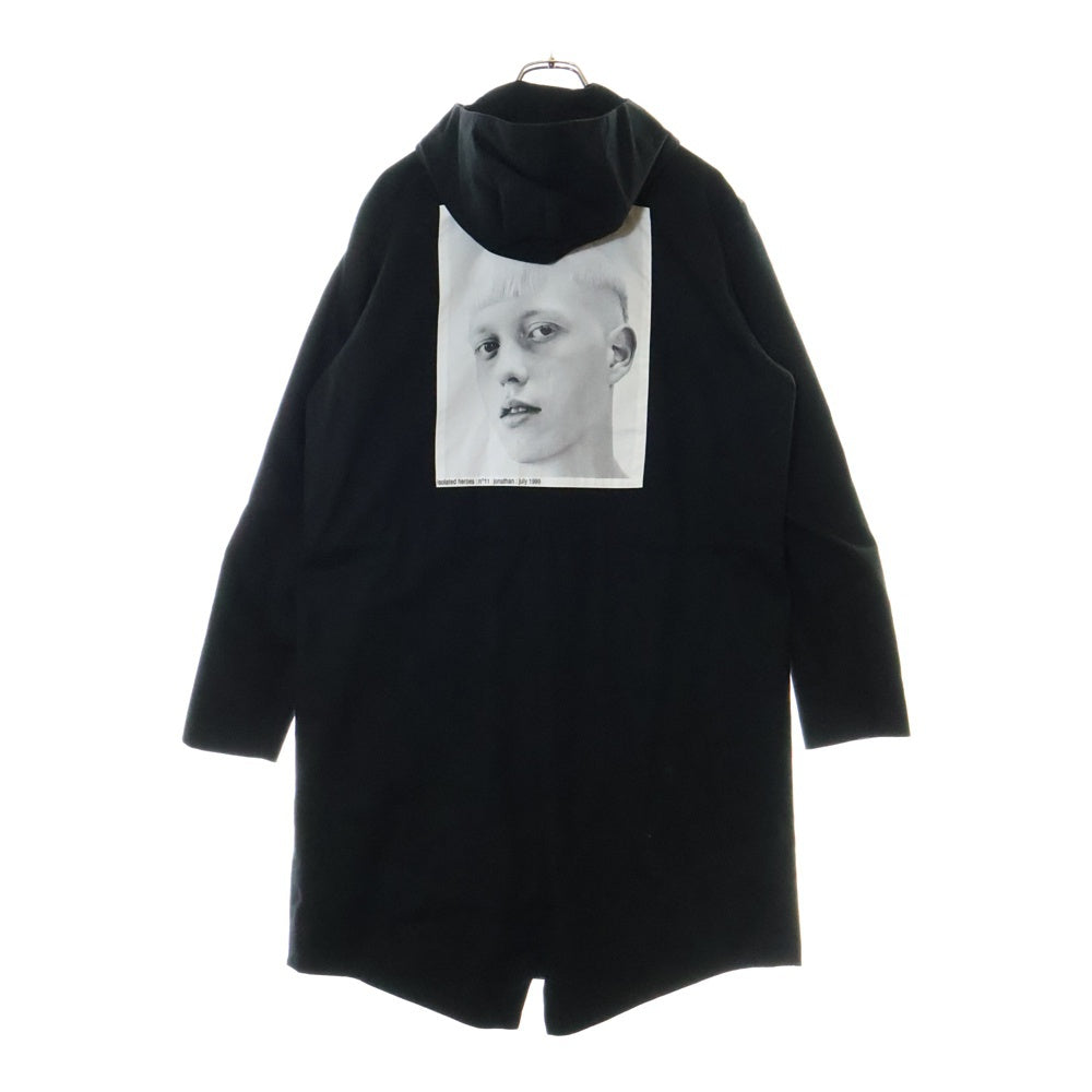 RAF SIMONS(ラフシモンズ) 16SS ISOLATED HEROES フォトプリント コットン モッズコート ブラック 161-700