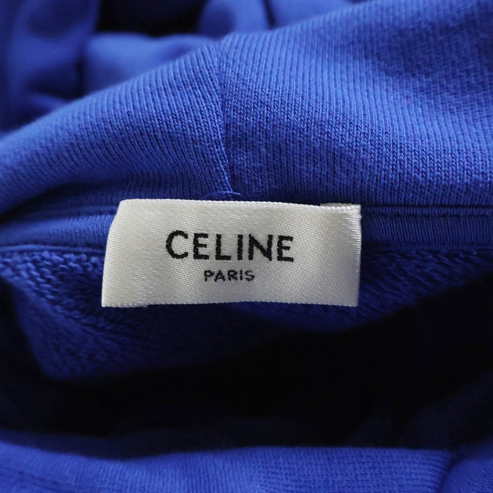 CELINE(セリーヌ) 21SS LOOSE HOODIE WHIT HOOD LOGO フードロゴ スウェット プルオーバーパーカー ブルー 2Y499052H