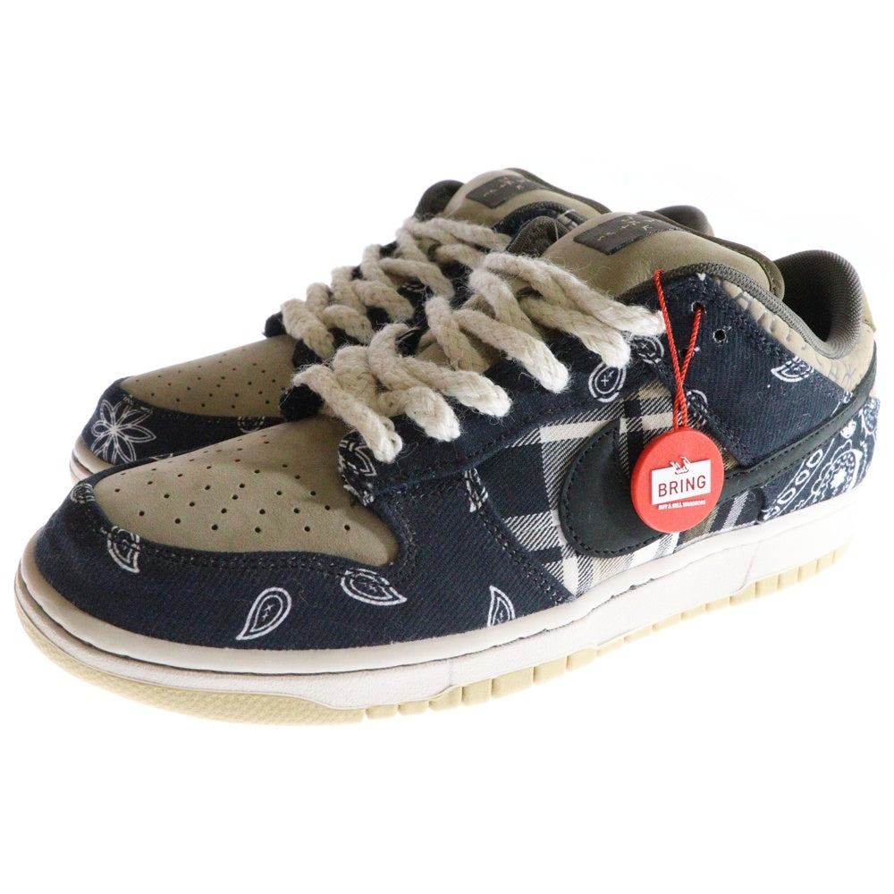 NIKE SB(ナイキエスビー) ×TRAVIS SCOTT CACTUS JACK DUNK LOW PRM QS トラヴィススコット カクタスジャック ダンク ローカットスニーカー ベージュ/ネイビー US7/26cm CT5053-001