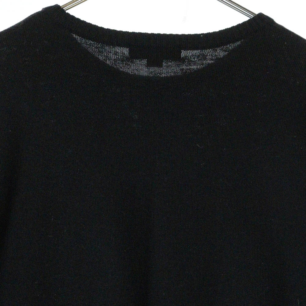 BURBERRY BLUE LABEL(バーバリーブルーレーベル) タータンチェック ウール混 クルーネックニット セーター ブラック FBK61-656-09