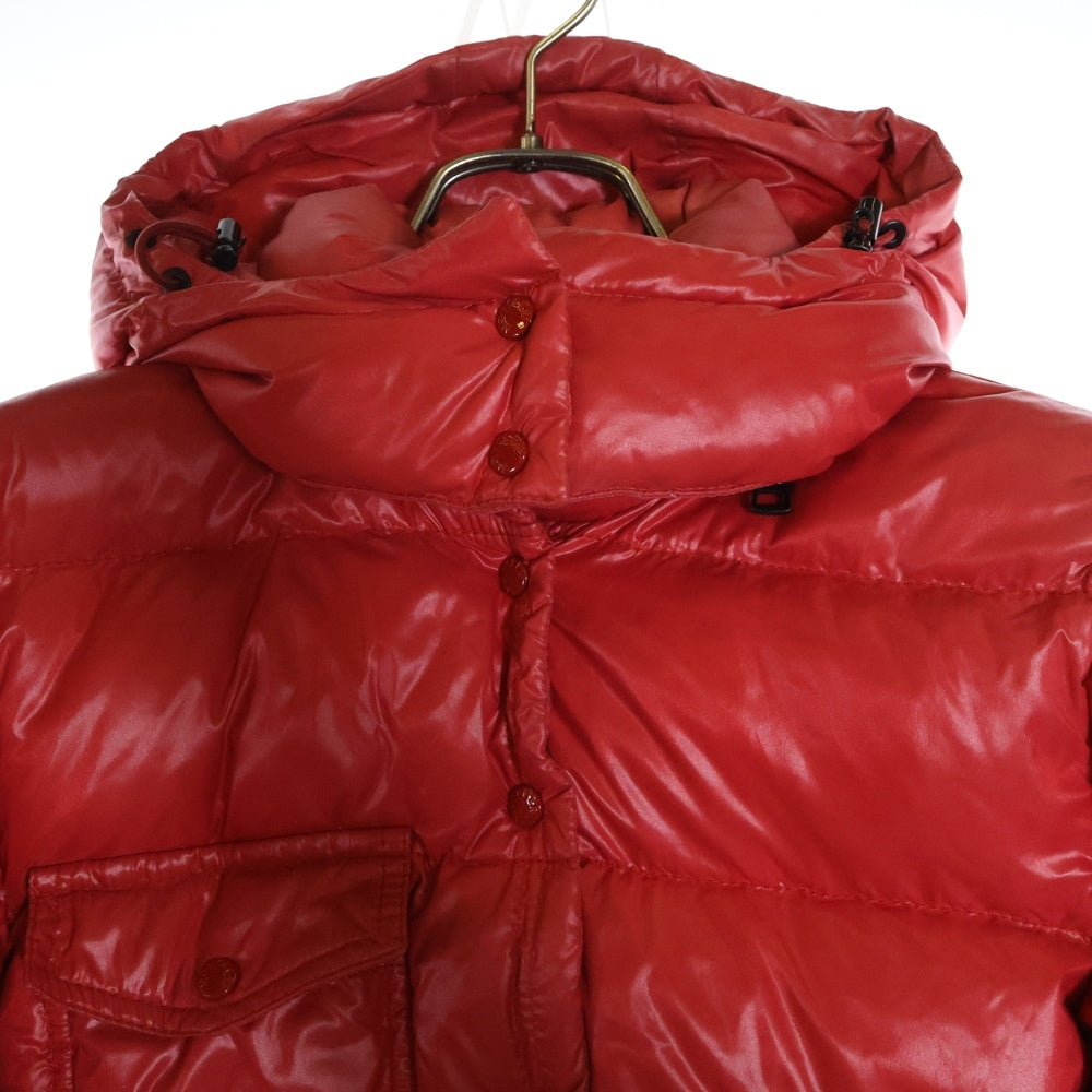 MONCLER(モンクレール) BERENGERE ベレンジェール ロゴワッペン フーデット ダウンジャケット レッド 49394 60 68950 レディース