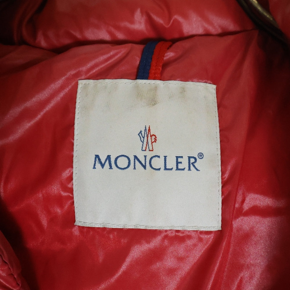 MONCLER(モンクレール) BERENGERE ベレンジェール ロゴワッペン フーデット ダウンジャケット レッド 49394 60 68950 レディース