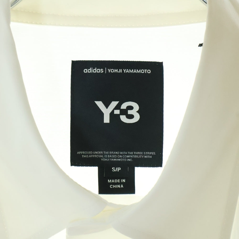 Y-3(ワイスリー) U GFX LOGO SHIR グラフィックロゴ バックプリント 胸ポケット ボタンアップ 長袖シャツ ホワイト JM3202