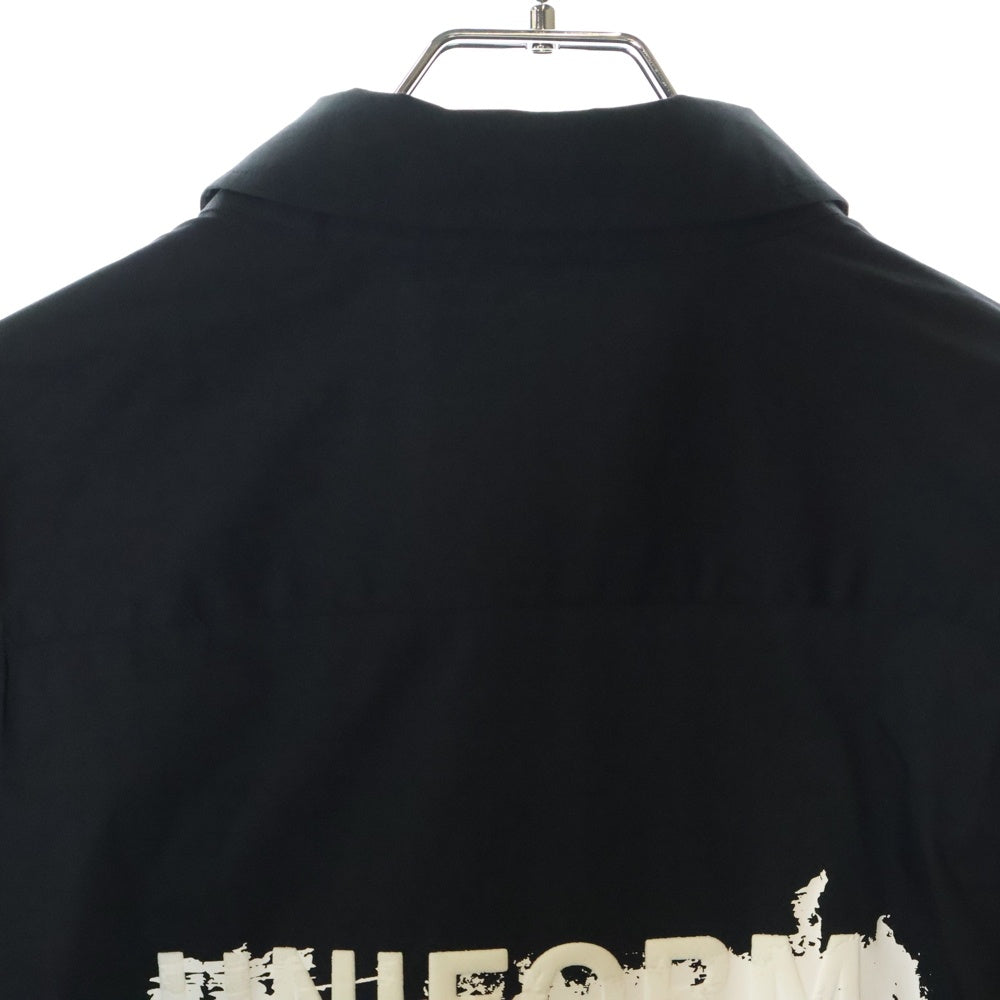 Y-3(ワイスリー) U GFX LOGO SHIR グラフィックロゴ バックプリント 胸ポケット ボタンアップ 長袖シャツ ブラック JN4878