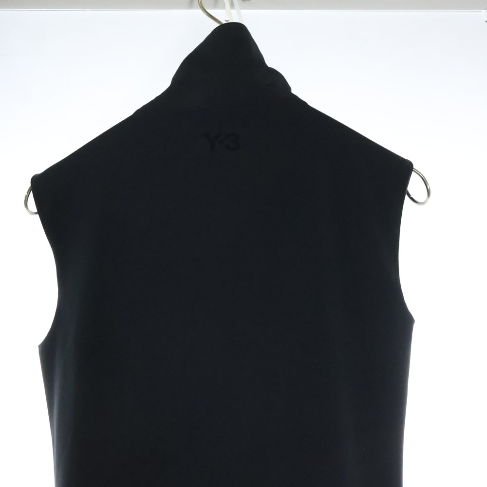 Y-3(ワイスリー) W VENT DRESS ベンテッド ハーフジップ マルチポケット ノースリーブ ワンピース ドレス ブラック レディース JI7087