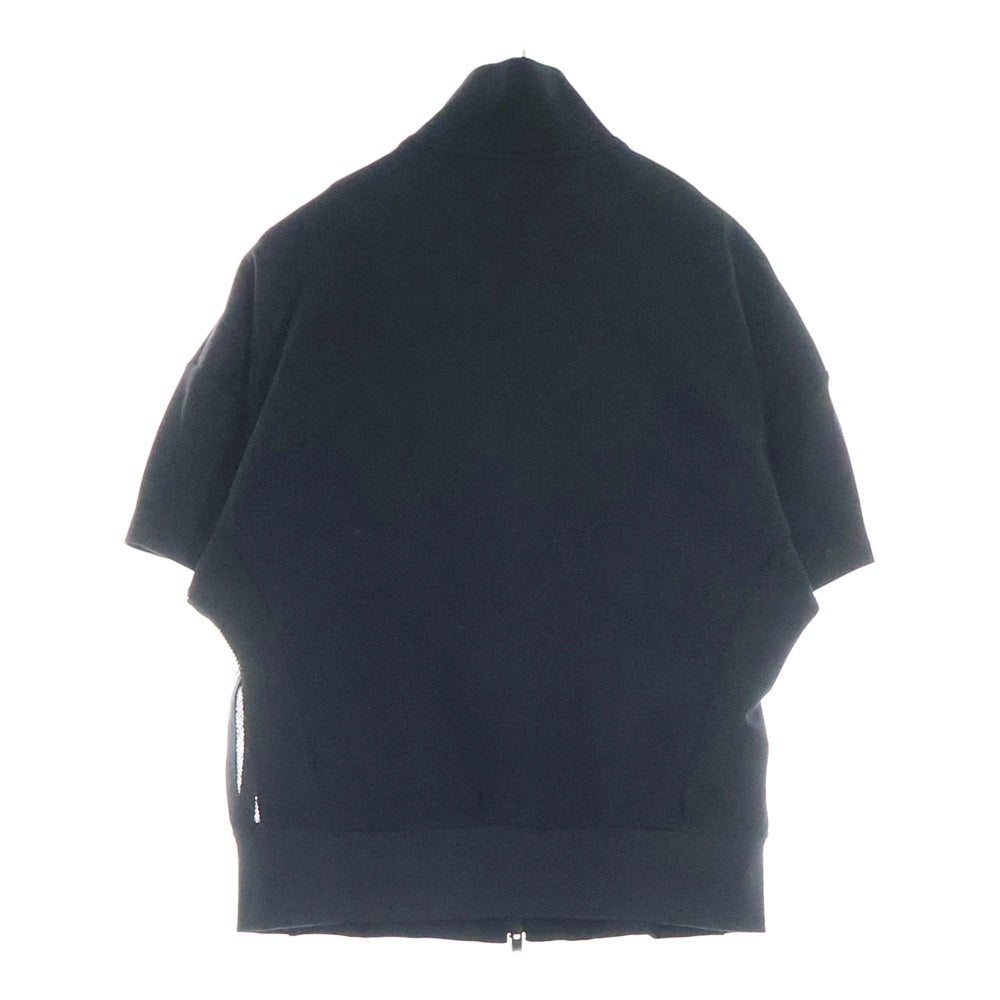 Y-3(ワイスリー) W 3S RELX TT リラックス ジップアップ サイドメッシュ 半袖 トラックジャケット ブラック JN4984