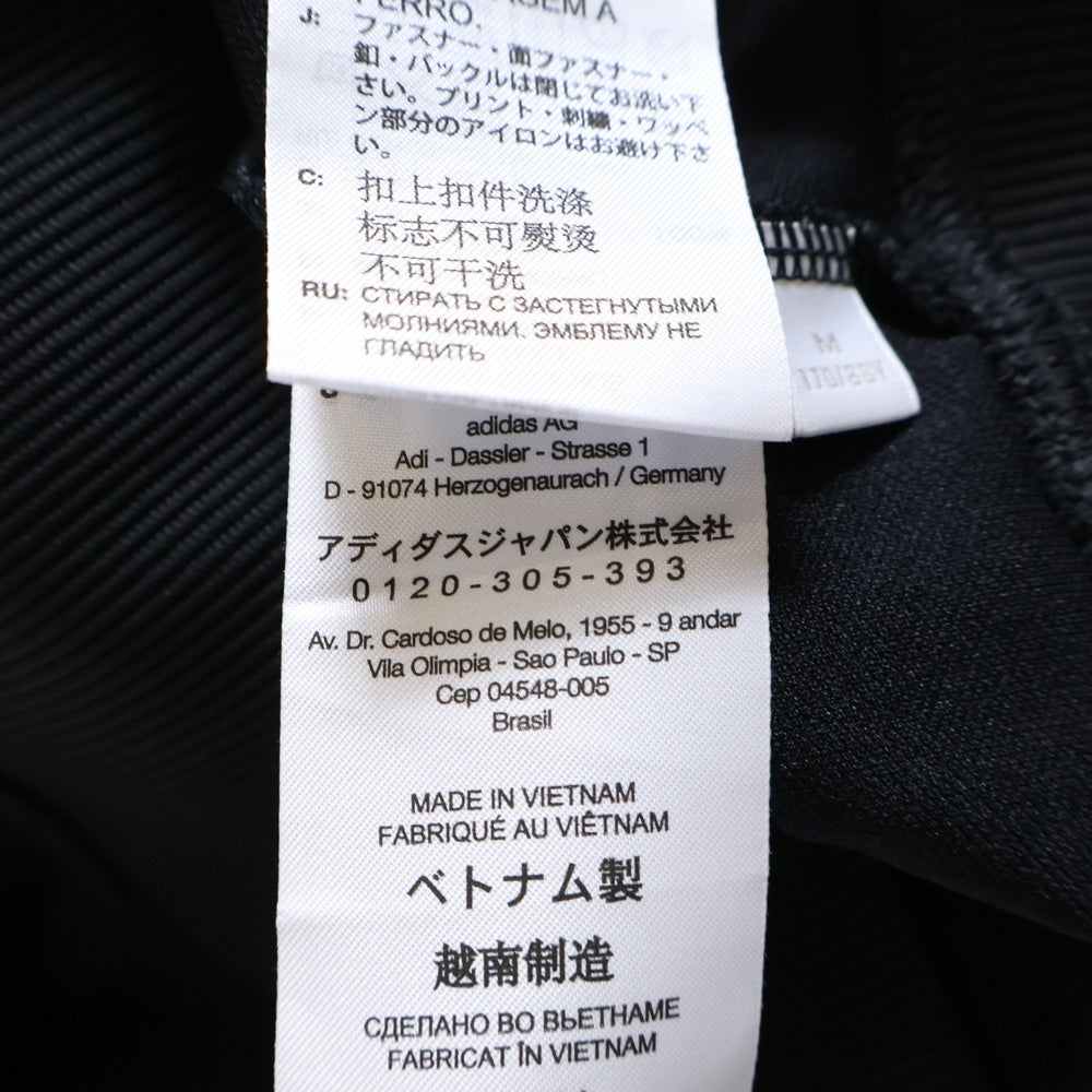 Y-3(ワイスリー) W 3S RELX TT リラックス ジップアップ サイドメッシュ 半袖 トラックジャケット ブラック JN4984