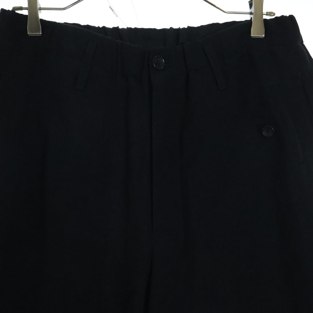Yohji Yamamoto POUR HOMME(ヨウジヤマモト プールオム) 24SS LI RYCANVAS 5POCKETS PANTS ライキャンバス マルチポケット ドローストリング パンツ ブラック HS-P-19-308