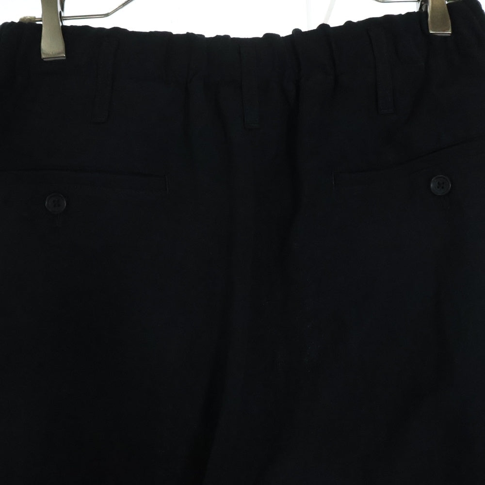 Yohji Yamamoto POUR HOMME(ヨウジヤマモト プールオム) 24SS LI RYCANVAS 5POCKETS PANTS ライキャンバス マルチポケット ドローストリング パンツ ブラック HS-P-19-308