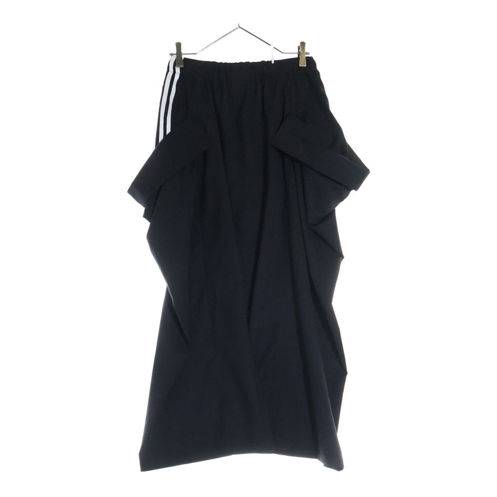 Y-3(ワイスリー) REFINED WOOL SKIRT リファインド ウール 6ボタン ドローストリング マキシスカート ブラック レディース IW7458