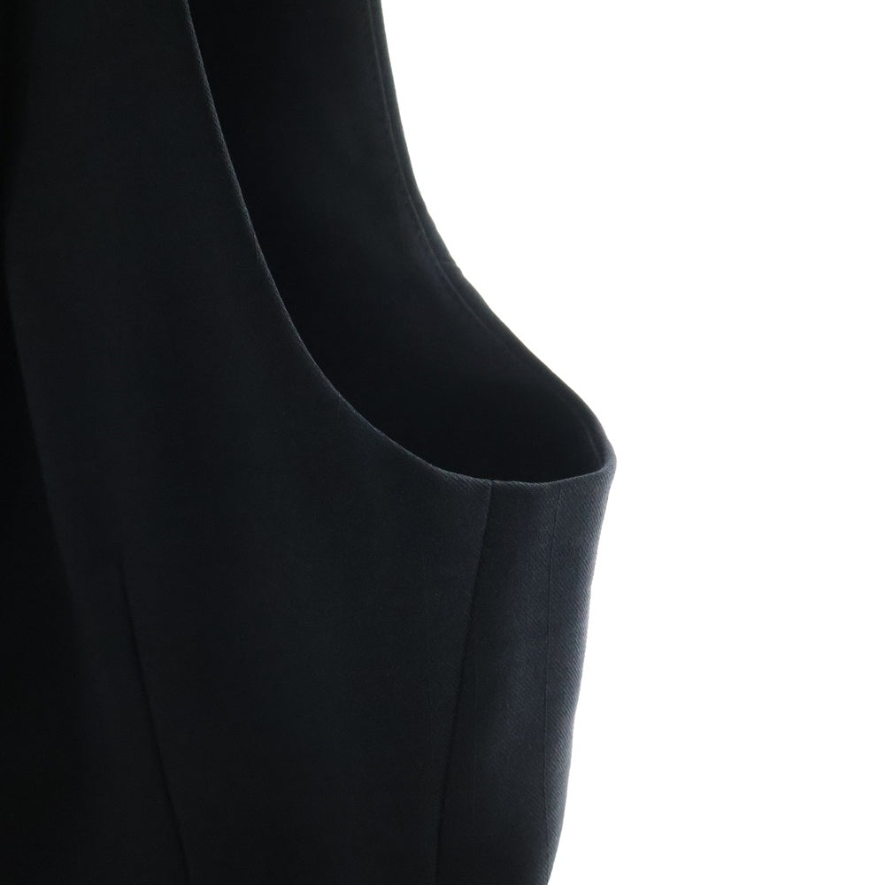 Y-3(ワイスリー) W SP UNI P VEST スポーツ ユニフォーム ロゴパッチ 3ボタン バックジップアップ ロング ジレ ベスト ブラック JN3703