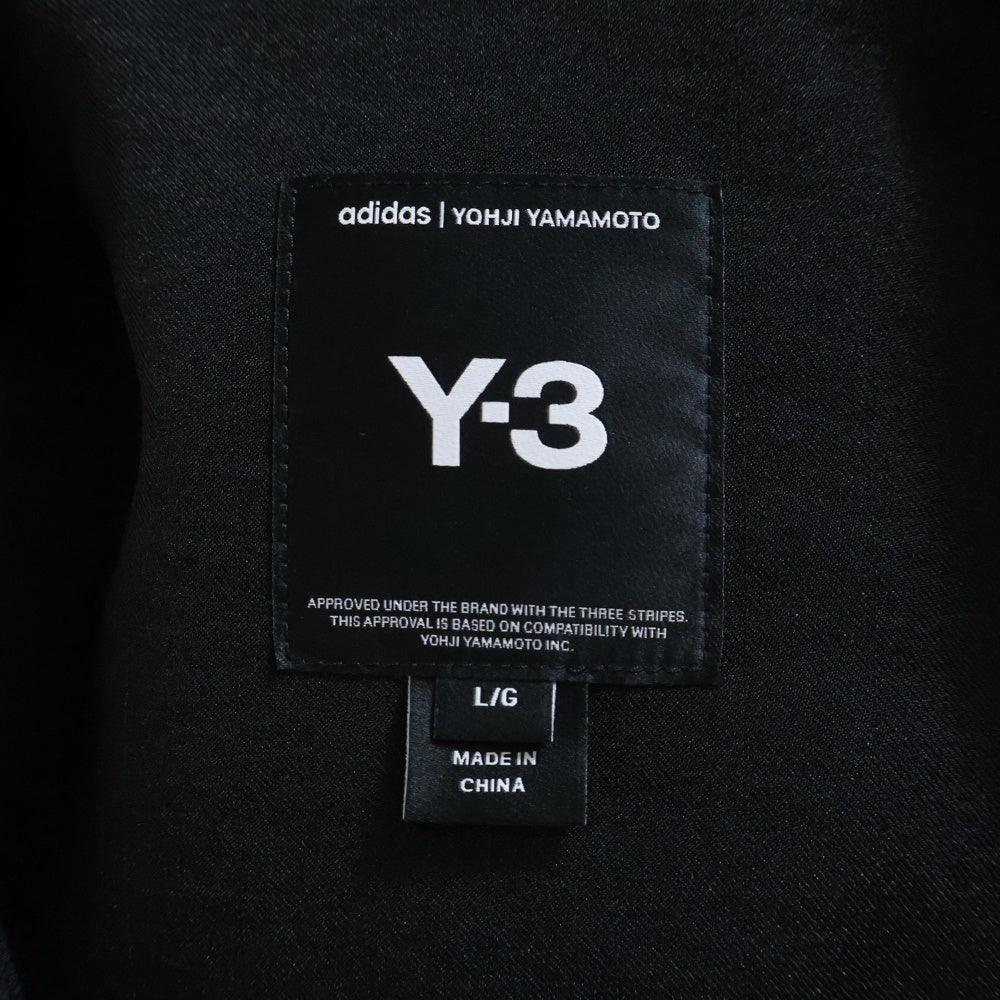 Y-3(ワイスリー) W SP UNI P VEST スポーツ ユニフォーム ロゴパッチ 3ボタン バックジップアップ ロング ジレ ベスト ブラック JN3703