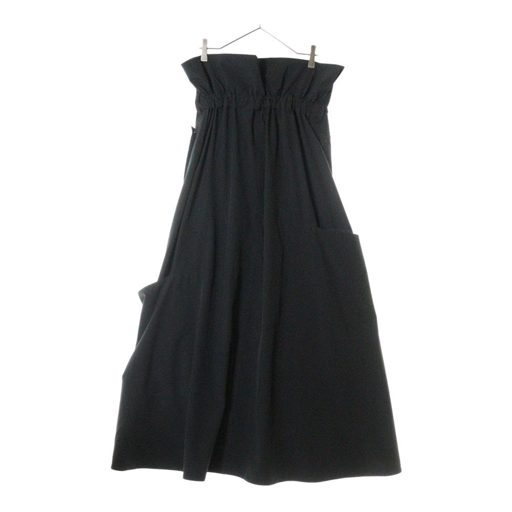 Y-3(ワイスリー) W VENT SKIRT ベンテッド マルチポケット ドローストリング ハイウエスト ロングスカート ブラック レディース JD1477