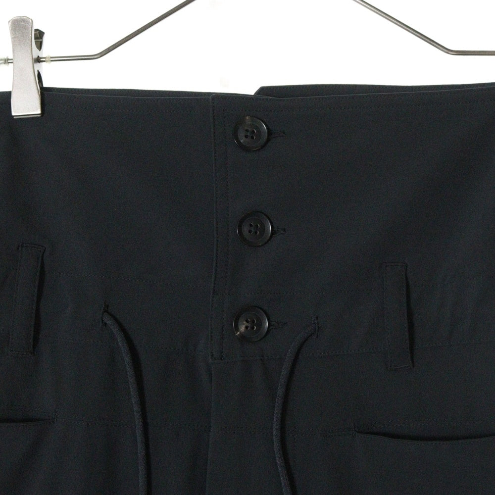 Y-3(ワイスリー) W VENT SKIRT ベンテッド マルチポケット ドローストリング ハイウエスト ロングスカート ブラック レディース JD1477