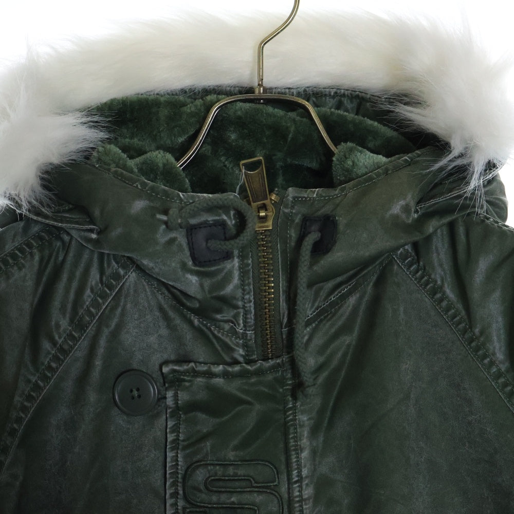 SUPREME(シュプリーム) 24AW Washed Flight Satin N-3B Parka ウォッシュドフライトジャケット サテン ジップアップフーデッドジャケット カーキ