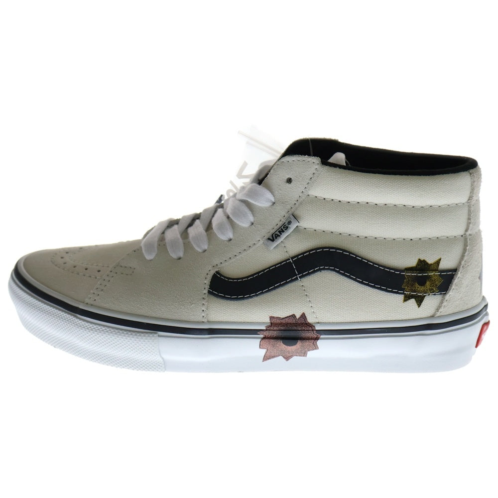SUPREME(シュプリーム) ×Nate Lowman ×VANS 25SS Grosso Mid Bullet Hole ネイトロウマン バンズ ゴロッソ バレットホール ミッドカットスニーカー 630130-0001