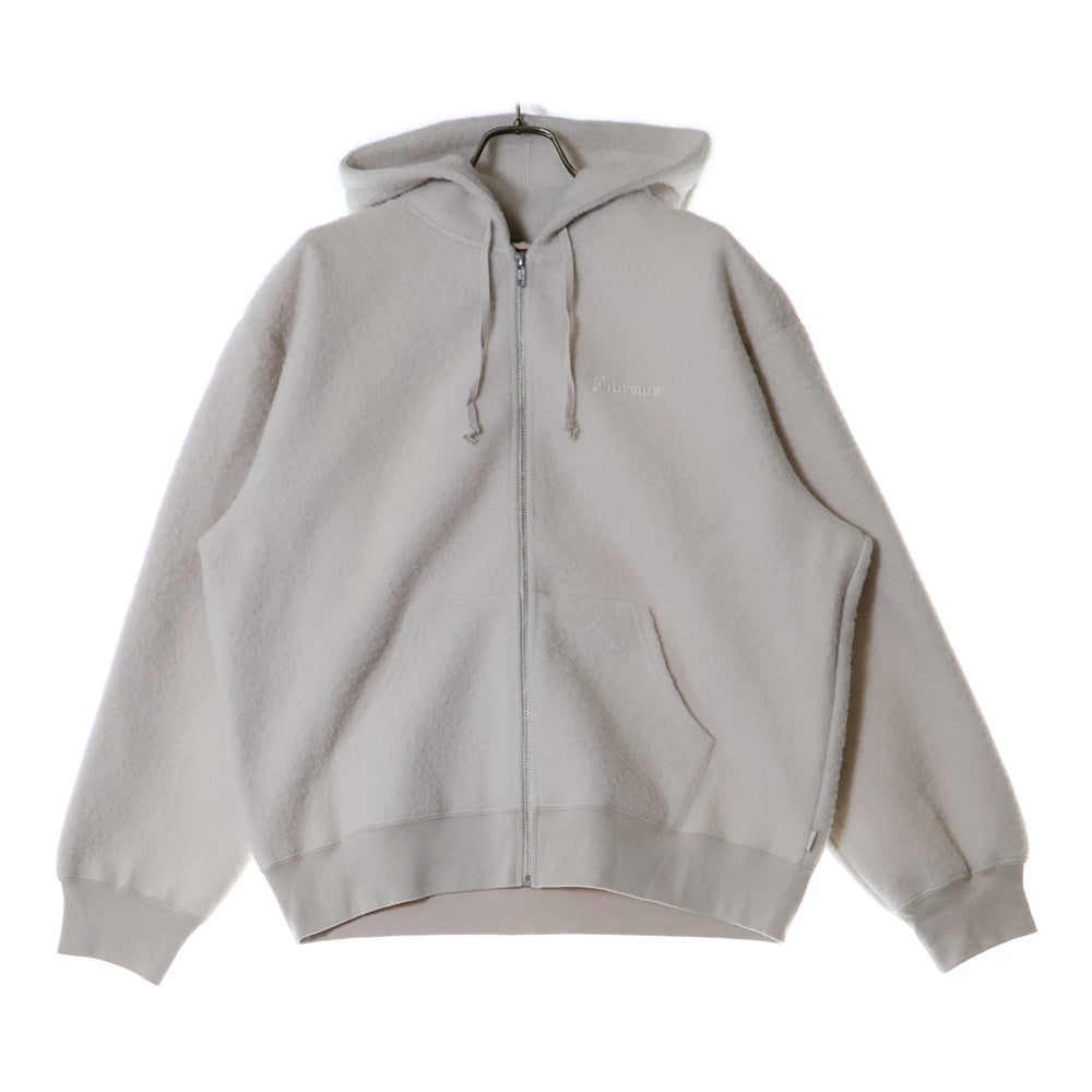 SUPREME(シュプリーム) 24AW Pilled Zip Up Hooded Sweatshirt パイルドジップアップパーカー アイボリー