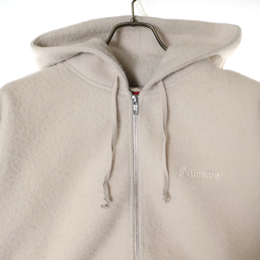 SUPREME(シュプリーム) 24AW Pilled Zip Up Hooded Sweatshirt パイルドジップアップパーカー アイボリー